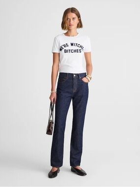 Alexa Chung for Madewell Franny Straight Jean in Rinse Wash NWT size 26